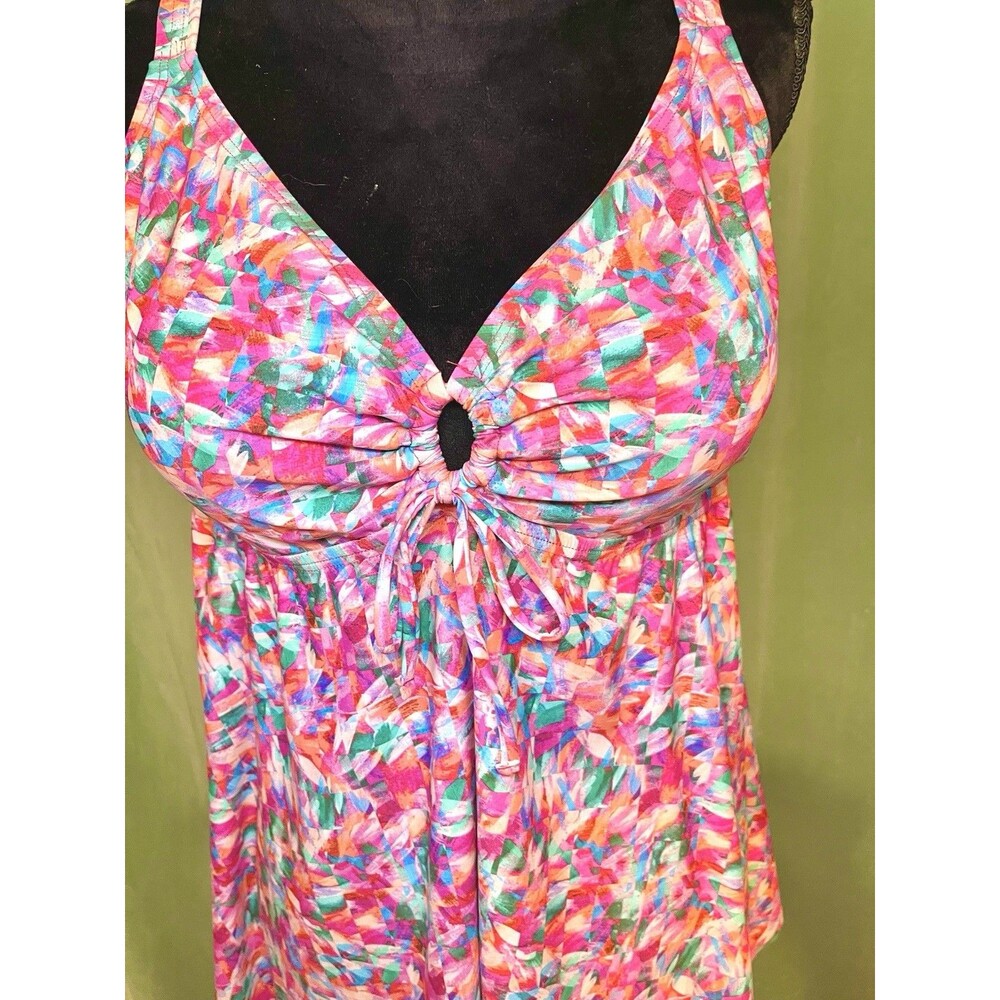 Sunsets IPANEMA Forever Pink Tankini Swim Top US 34D A Line Adjustable Straps - Picture 9 of 12